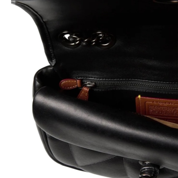 NWT Coach regular size Madison quilted shoulder bag black nappa leather - Picture 5 of 13